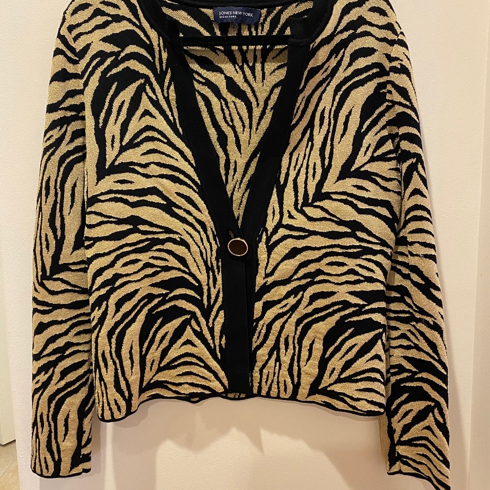 Jones New York Women’s Animal Print Cardigan